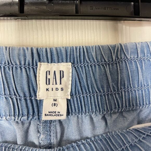 2 pairs of Gap joggers blue and khaki parachute pants size 8 - Picture 4 of 11